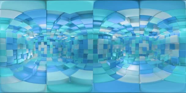 VR360 Abstract Cubes Background pattern wall. 3D render Projection Mapping — Stock Video