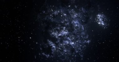 uzayda tam 4k soğuk gizemli Bulutsusu aracılığıyla 3D uzay uçuşu