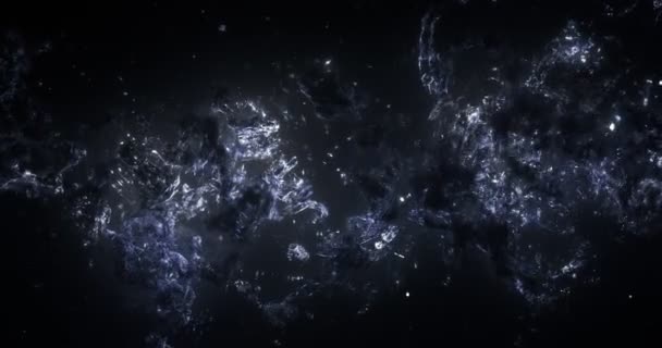 Vol spatial 3D autour de nébuleuse mystérieuse froide dans la boucle spatiale Full 4K — Video