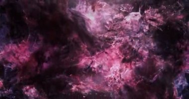 Büyük devasa Bulutsusu döngü etrafında 3D uzay uçuşu