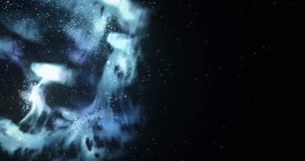 Frozen Nebula in Space Full 4K Loop Background — Stock Video