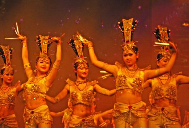 Asya, din, tapınak, Çin, dans, sanat, altın