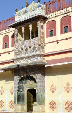Hindistan, Jaipur, Şehir Sarayı balkonları, mimari