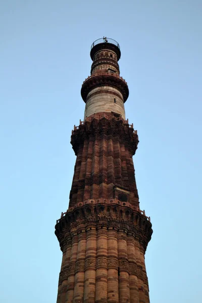 India New Delhi Qutub Minar Tallest Minaret — Stock Photo, Image