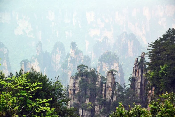 Çin Avatar Dağları Tianjin Kaya Manzara — Stok fotoğraf