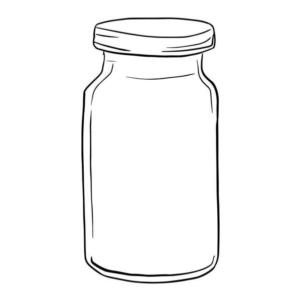 带盖子隔离玻璃瓶的示意图 — 图库矢量图片