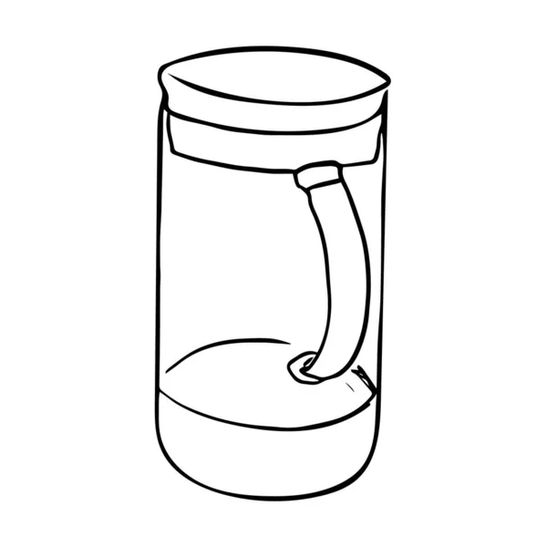 隔离水壶的草图 — 图库矢量图片