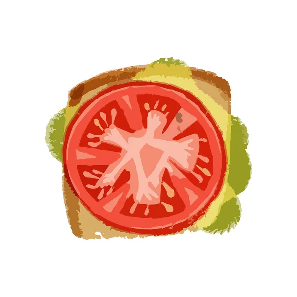 Domatesli ve salatalı sandviç.