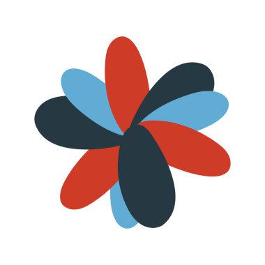 Çiçeğin renkli soyut sembolü