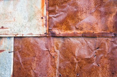 eski paslı demir çarşaf ve kalay