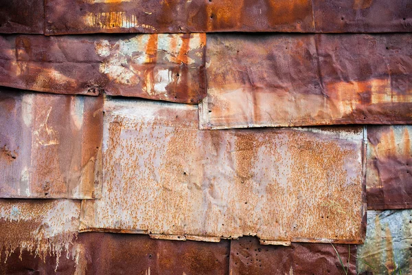 Old rusty iron sheets and tinplate — Stock Photo, Image