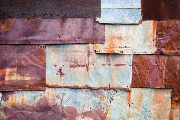 Old rusty iron sheets and tinplate — Stock Photo, Image