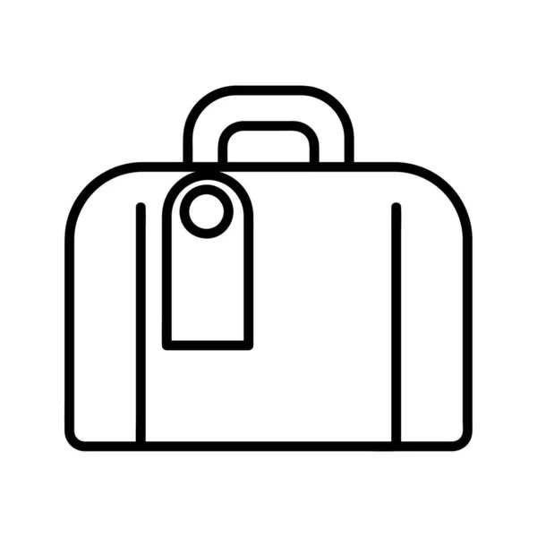 Luggage Icon Tourism Vacation Symbol Travel Stock Illustration Isolated White — Stock Vector