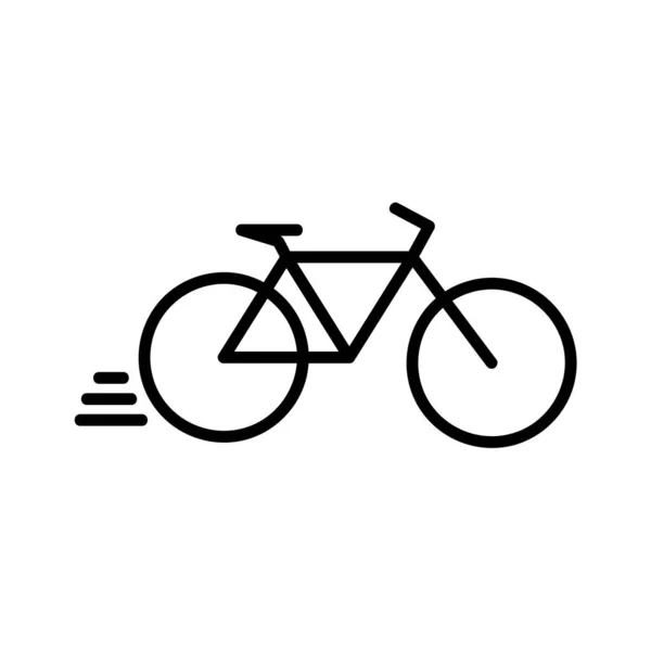 Cykel Rörelse Ikonen Turism Semester Symbol Resestocksillustration Isolerad Vit Bakgrund — Stock vektor