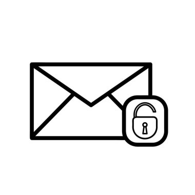 posta simgeleri izole edildi. Beyaz arkaplanda e-posta vektör stok sembolü Eps10