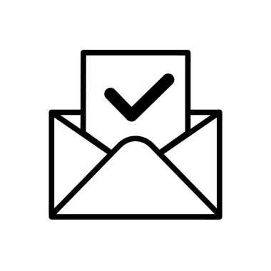 posta simgeleri izole edildi. Beyaz arkaplanda e-posta vektör stok sembolü Eps10