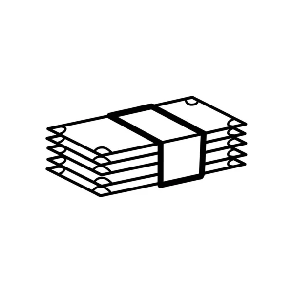 Στοίβα Εικονίδιο Χρήματα Εικονογράφηση Διανυσμάτων Απομονωμένα Λευκό Φόντο Eps10 — Διανυσματικό Αρχείο