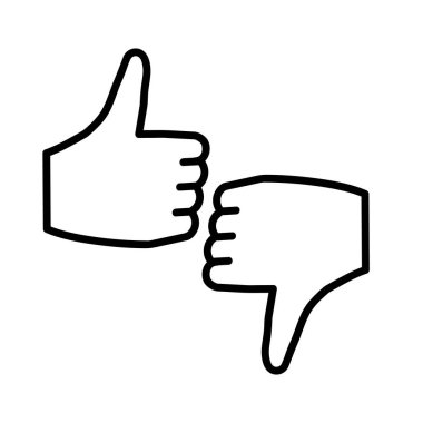 Beyazda izole edilmiş bir ikon gibi. Ana hatlarıyla. Vektör Eps10