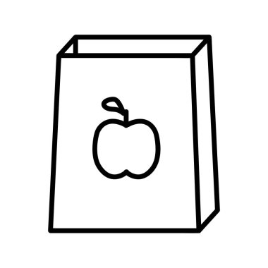 Restoran teslimat ikonu. Web sitesi için piktogram. Ana hatlarıyla basit bir ikon. Yemek dağıtımı illüstrasyonu.