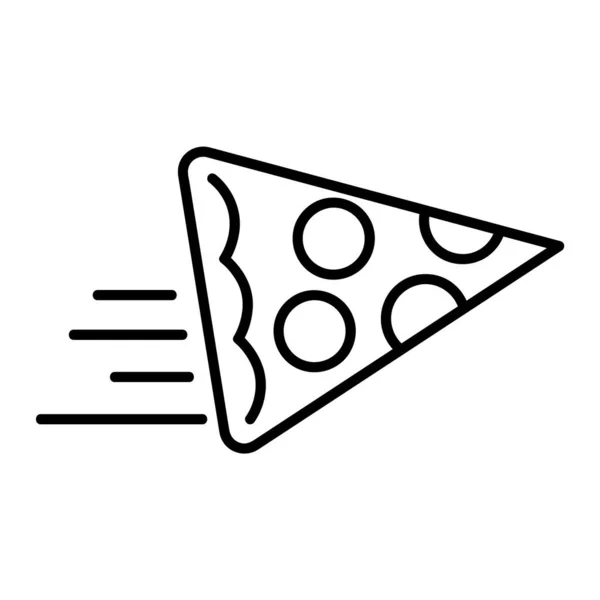 Значок Доставки Пиццы Пиктограмма Веб Сайта Простая Иконка Контура Иллюстрация — стоковый вектор