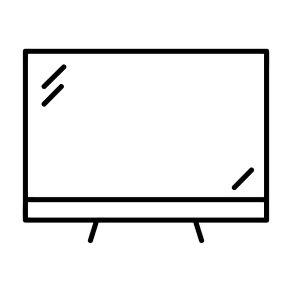 Bildschirm Gerät Symbol Vereinzelt Auf Weißem Hintergrund Einfacher Flacher Vektor — Stockvektor