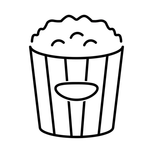 Popcorn Για Ταινία Επίπεδη Εικόνα Εικονόγραμμα Για Τον Ιστό Γραμμικό — Διανυσματικό Αρχείο