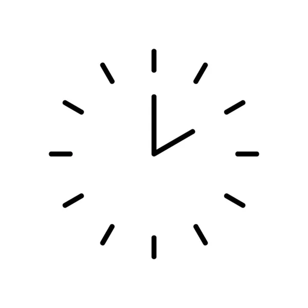 아이콘 Clock Pictogram 입니다 상징입니다 스트로크 배경에 고립되어 있습니다 Eps10 — 스톡 벡터