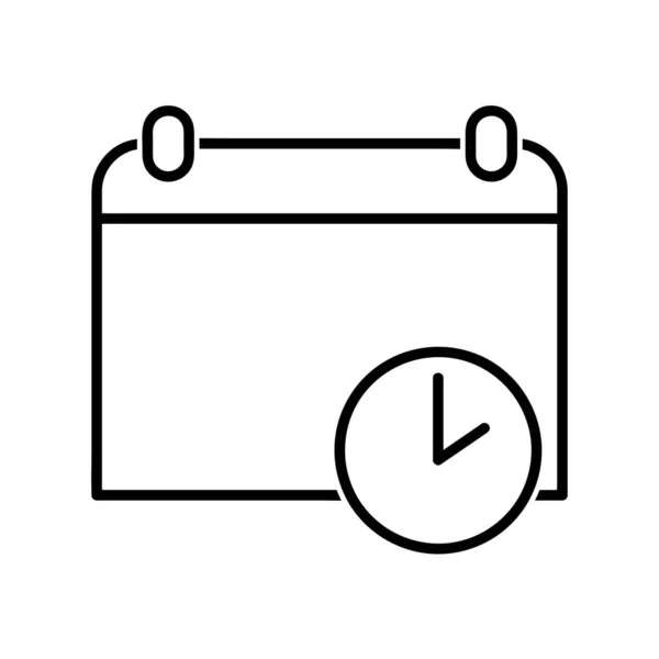 Εικονίδιο Ημερολογίου Εικονόγραμμα Ρολογιού Επίπεδο Σύμβολο Για Διαδίκτυο Γραμμικό Χτύπημα — Διανυσματικό Αρχείο
