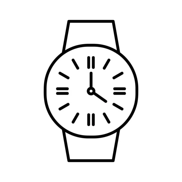 Ícone Relógio Pulso Pictograma Relógio Símbolo Plano Para Teia Acidente —  Vetores de Stock