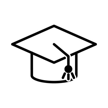 Çevrimiçi eğitim dairesi ikonu. Ağ için piktogram. Çizgi vuruş. Beyaz arka planda izole edilmiş. Vektör Eps10