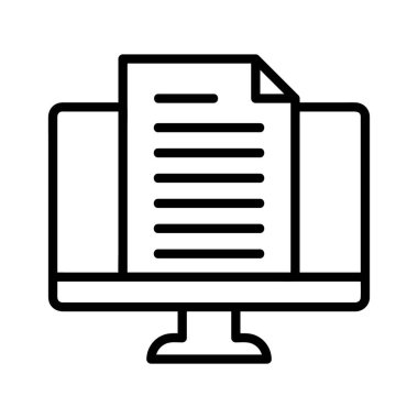 Çevrimiçi eğitim dairesi ikonu. Ağ için piktogram. Çizgi vuruş. Beyaz arka planda izole edilmiş. Vektör Eps10