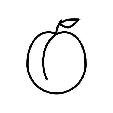 Şeftali rengi düz bir ikon. Ağ için piktogram. Çizgi vuruş. Beyaz arka planda izole edilmiş. Vektör Eps10