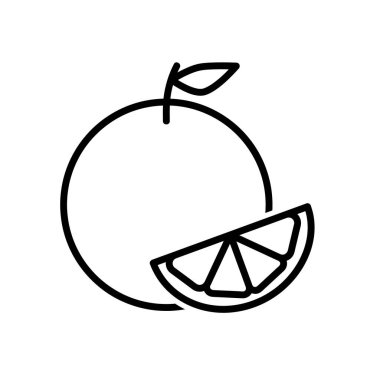 Turuncu düz simge. Ağ için piktogram. Çizgi vuruş. Beyaz arka planda izole edilmiş. Vektör Eps10