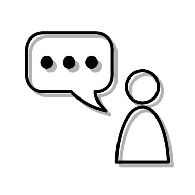 Yorum simgesi. İnsan sohbetinin ana hatlarını çizin