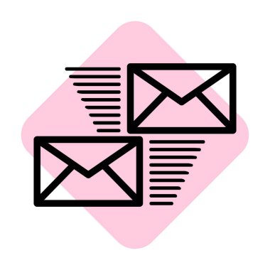 posta simgeleri izole edildi. Beyaz arkaplanda e-posta vektör stok sembolü Eps10