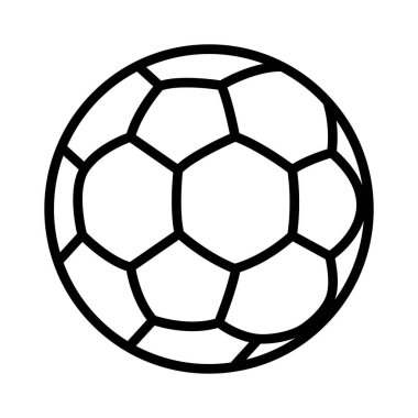 Futbol topu ikonu. Düz pictogram vektör stok çizimi. İzole tabela E10