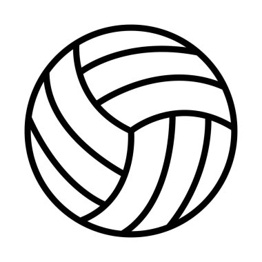Voleybol ikonu. Düz pictogram vektör stok çizimi. İzole tabela E10