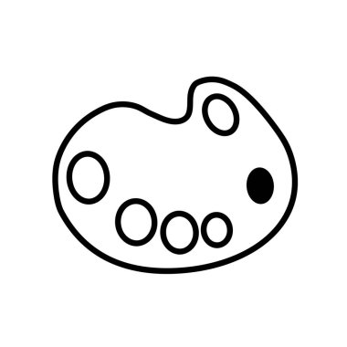 Palet düz simge. Ağ için piktogram. Çizgi vuruş. Beyaz arka planda izole edilmiş. Taslak vektör eps10