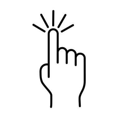 Düz simgeyi kaydır ve kaydır. Ağ için piktogram. Çizgi vuruş. Beyaz arka planda izole edilmiş. Taslak vektör eps10