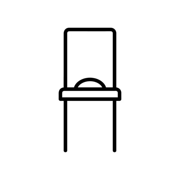 Значок Стула Пиктограмма Кресла Паутины Инсульт Изолированный Белом Фоне Контур — стоковый вектор