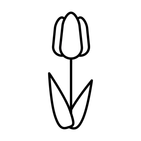 Піктограма Квітки Декоративна Піктограма Інтернету Рядковий Удар Ізольовані Білому Тлі — стоковий вектор