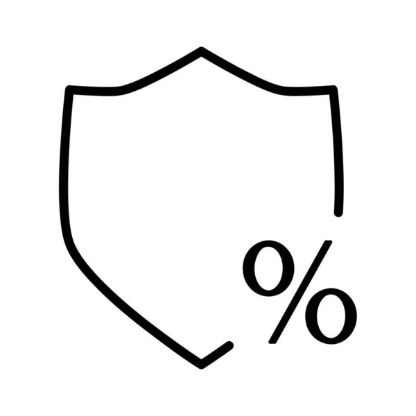 Icona Sconto Offrire Pittogramma Web Ictus Percentuale Tag Isolata Sfondo — Vettoriale Stock