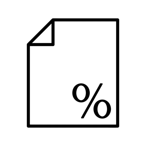 Kortingspictogram Aanbieding Pictogram Voor Web Lijnslag Percentage Tag Geïsoleerd Witte — Stockvector