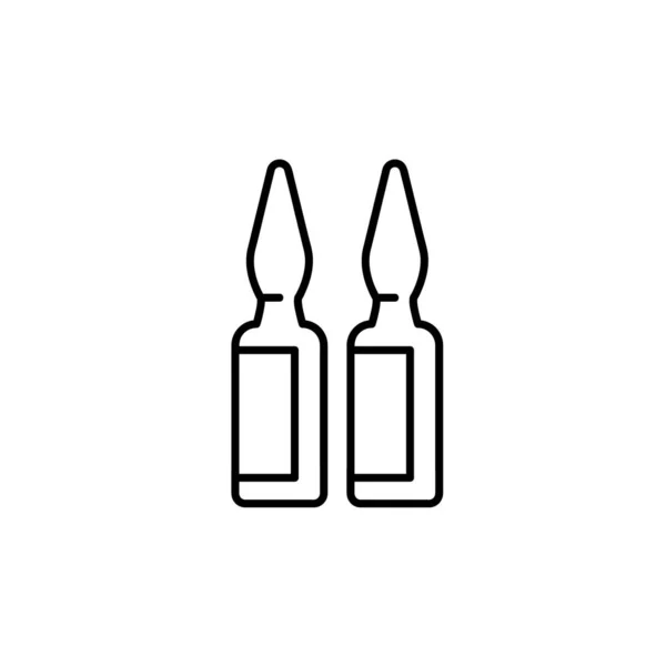 Ampoule Lapos Ikon Piktogram Hálónak Szélütés Elszigetelve Fehér Háttérrel Vektor — Stock Vector