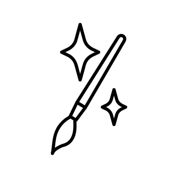 Ікона Художника Плоска Піктограма Веб Рядковий Удар Простий Символ Мистецтва — стоковий вектор