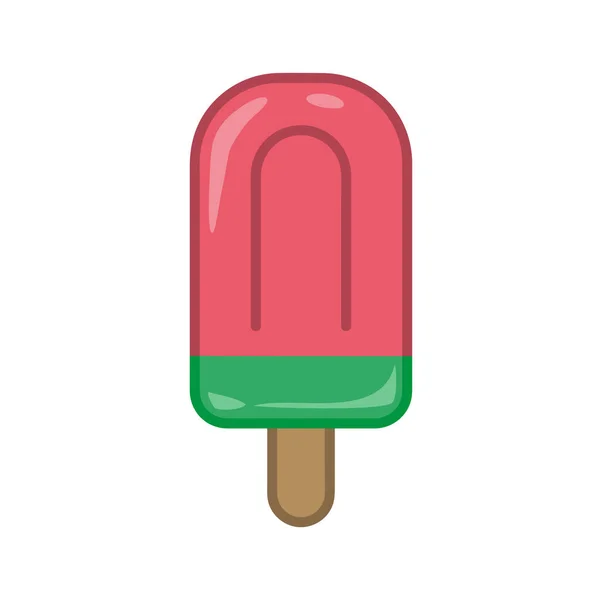 Ice Cream Icon Flat Pictogram Web Line Stroke Simple Symbol — Stock Vector