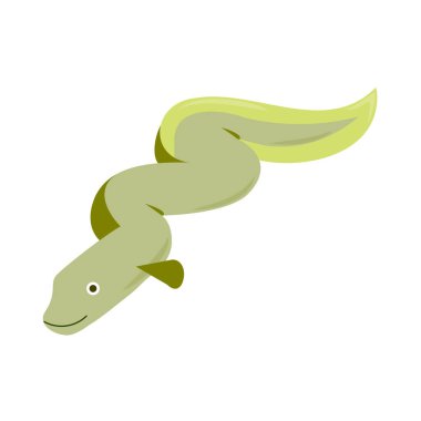 Deniz yılanbalığı yassı ikonu. Ağ için piktogram. Beyaz arkaplanda izole edilmiş basit bir sembol. Vektör Eps10