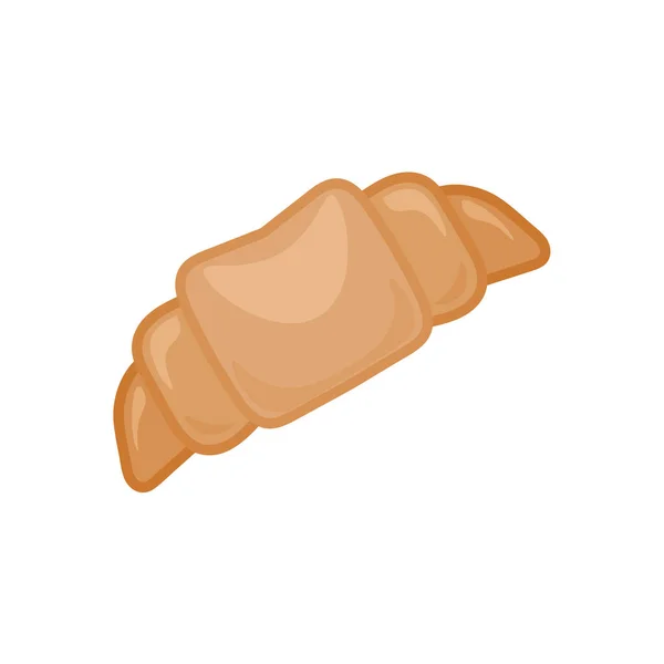 Croissant Icono Plano Pictograma Para Web Carrera Línea Postre Aislado — Vector de stock