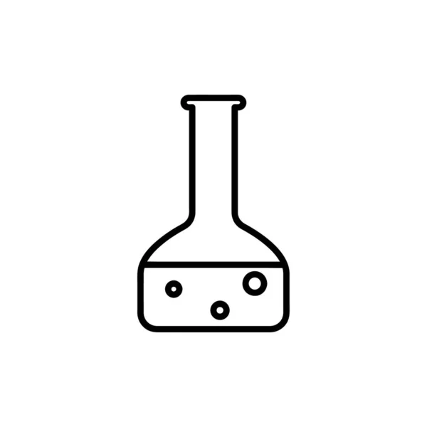 Provrörsikon Piktogram För Webben Linjeslag Isolerad Vit Bakgrund Kemiska Ikoner — Stock vektor
