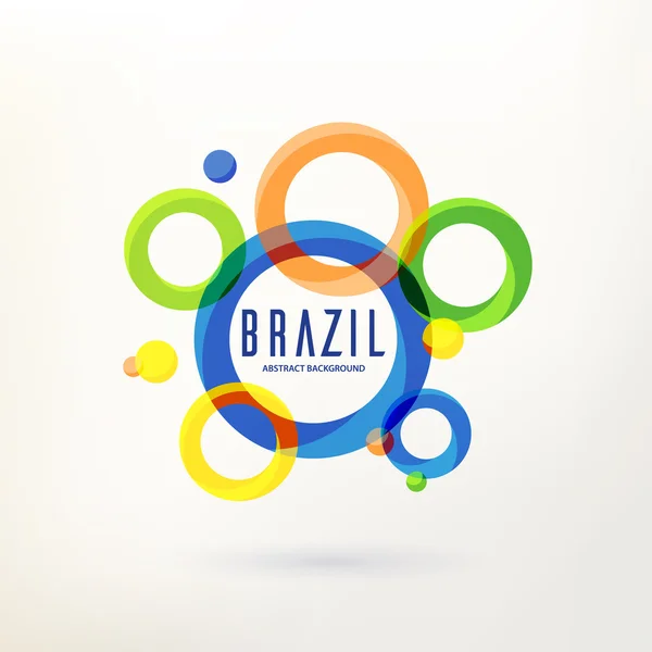 Βραζιλιάνικο αφηρημένο φόντο με καμπύλες — Διανυσματικό Αρχείο